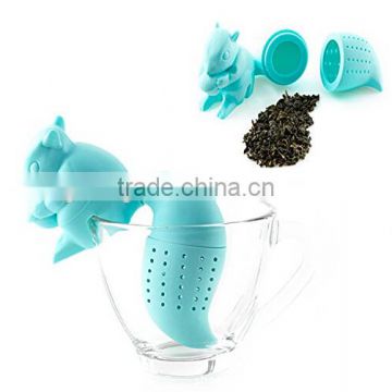 OEM&ODM Factory Squirrel Shape Silicone Tea Infuser,Silicone Tea Strainer,Silicone Tea Holder