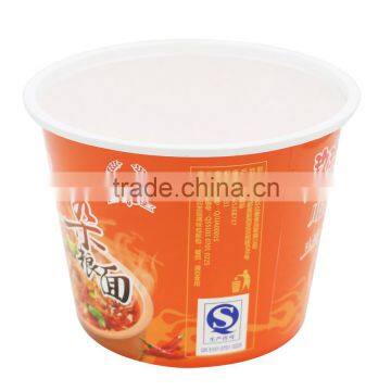Plastic Noodle Bowl With IML Printing,Round Shape Disposable Noodle Containers With Lids photo-5