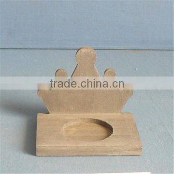 Cheap Unfinished Decorative Craft Wooden Candle Holder Craved photo-2