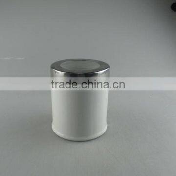 Cheap Stocked White Canister With Stainless Steel Liner