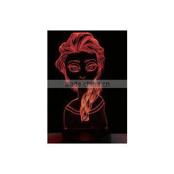 Frozen Elsa led projection nightlights battery operated mini led lights