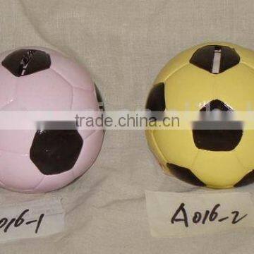 pottery football money bank-painting design