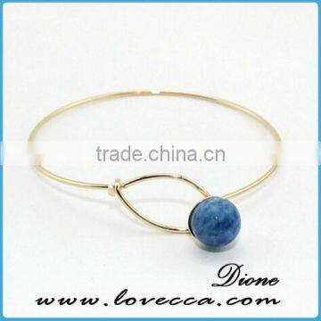 Birthday Gemstone Bangle With Gold Plated Sparkling Crystal Bangle photo-5