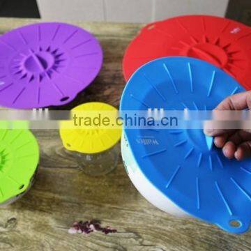 2016 New Pizza Pan Covers Silicone Pot Cover Silicone Pan Cover Silicone Lid 5 Pieces/ Set photo-3