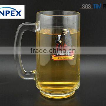 High Clear Beer Glass With Handle