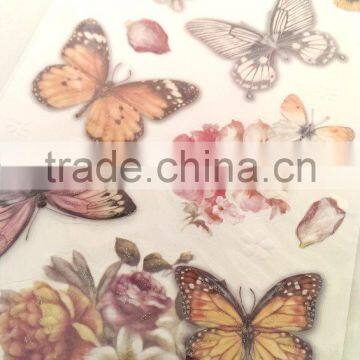 Light Brown Color Butterfly Glitter Sticker, Popular Design Decorative Shinny Glitter Sticker photo-4