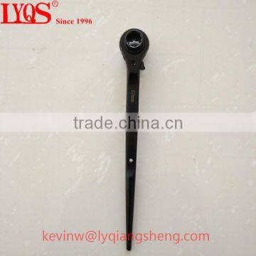 Tapered long podger end ratchet socket wrench