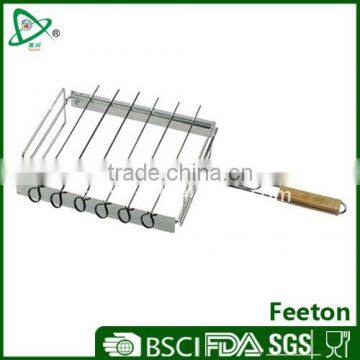 chinese bbq equipment skewer rack with 6pcs skewers