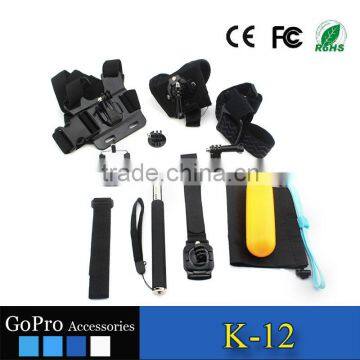 2016 Hot Selling 12 in 1 Products Kit Used for Gopros Heros 4 Sports Camera Accessories Kit Mount for Action Camera photo-3