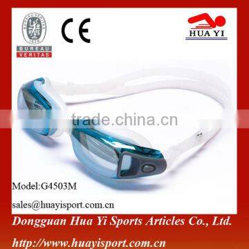 High quality soft silicone one piece comfortable swimming goggles