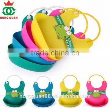 Best sell high quality water-proof cute silicone baby bib