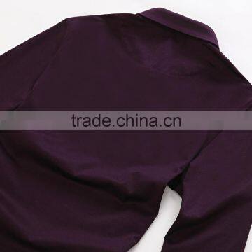 Mens Wholesale Slim Fit Solid Cotton Long Sleeve Polo t Shirt photo-5