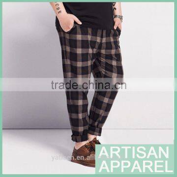 Plus Size Plaid Casual Pants For Men 2015 Loose Men's Cotton Trousers Wholesale & OEM