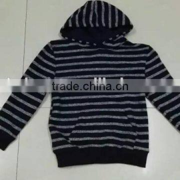 Yiwu stocks lots boy's fashion stripe hoodies pullover