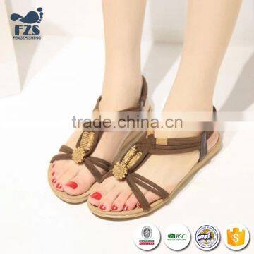 HFRTA231 2017 Fashion Cheap Wholesale Peep Toe Latest Women Flat Sandals photo-4