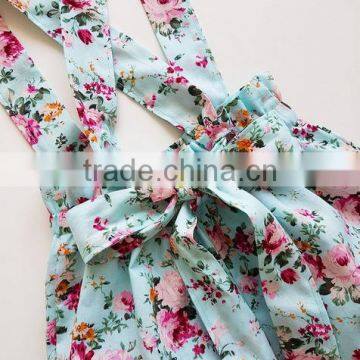 Custom Boutique Baby Girl Flower Printed Bubble Cotton Pants photo-3