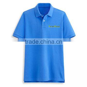 China Wholesale Price Embroidery Custom Blue Polo Shirt 100% Cotton Mens photo-5