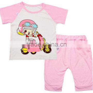 Oem Factory Nice Baby Boys Girls 2 Piece Knit Summer Printing Clothes Set photo-4