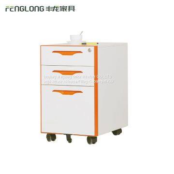 Office furniture steel fixed pedestal 3 drawer filing cabinet
