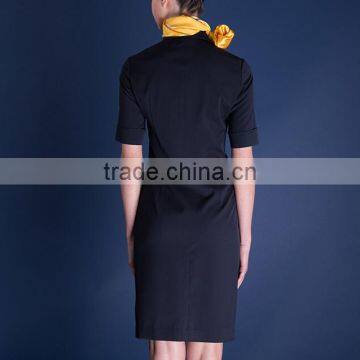 Custom Nice and Chantilly Cotton Material Dress Stewardness Female Uniforms for the Airport photo-3