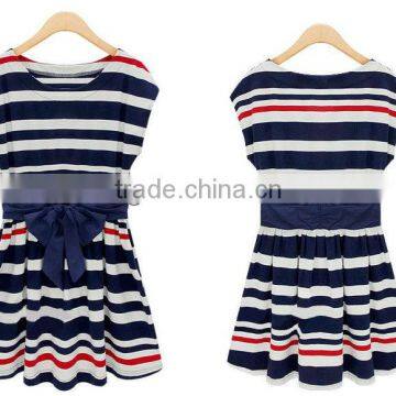 Latest Elegant Casual Cotton Striped Stylish African Dresses photo-3