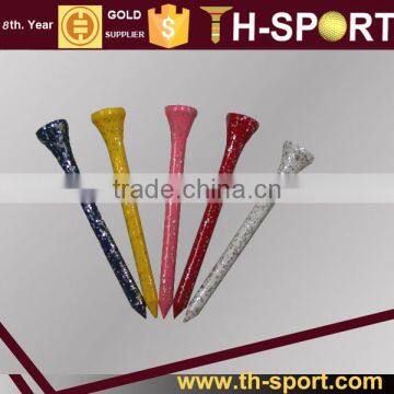 Professional golf tees with shinny cover