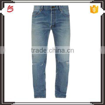 Washed destroy mens skinny jeans new fashion jeans pattern for men