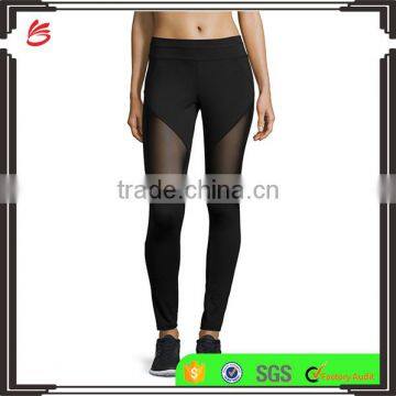 2017 Perfect fit custom new mix Women's fitness Yoga Legging with mesh yoga pants wholesale