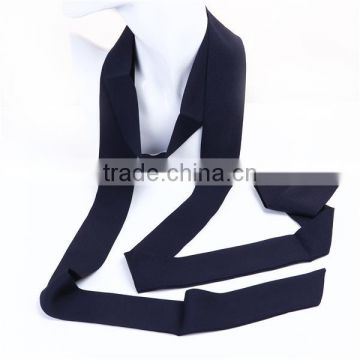 Polyester Multifunction Skinny Scarf Black Rectangle