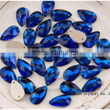 3230 11*18 Capri Blue Sew on Stone Rhinestone Beads for Jewelry Making Wedding Dress photo-4