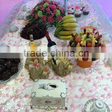 2016 Fashion Lace Fabric Art Lace 2Yard Exquisite 3D Flower 150cm Handmade Diy Wedding Dress Fabric Clothes Tablecloth Decorati photo-4