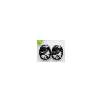 Black Corrosion resistance Stainless Steel stud Earrings with competitive price for women