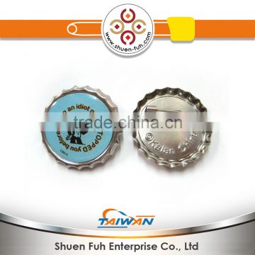 tin button badge