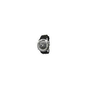 42.0mm LCD Display Alloy Mens Digital Watches With Silicon Band