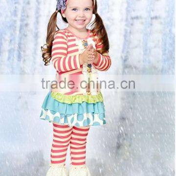 Newborn Baby Cloyhing Girls Leopard Floral Flower Appliqued Hospital Gown Rompers Set photo-3