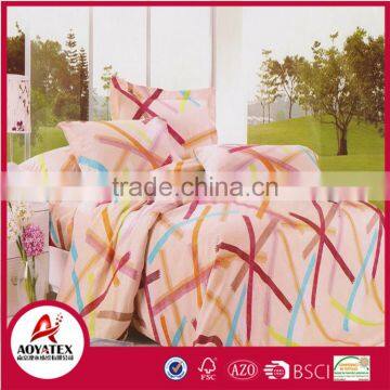 100% Polyester Colorful Bedding Sets, China Custom Print Bedding Set,90gsm Bed Sheet Microfiber photo-4