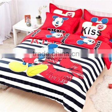Wholesale Mickey Mouse Bedding Set for Kids Mickey Minnie Bedding Set of 3pcs for Single Beds photo-6