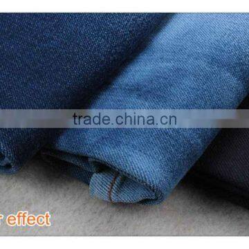 stretch warp slub black weft yarn colour for women jeans denim B2081