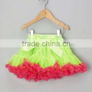 Contrast Color Tulle Layered Fluffy Girl's Princess Skirts