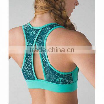 Womens Workout Padded Tops Running Yoga Stretchy Sports Bra