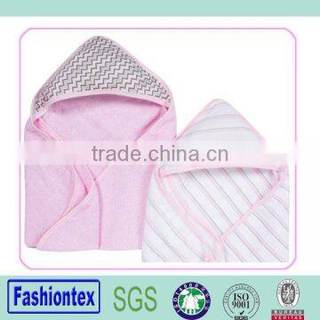 cotton stripe hooded poncho towel pink hooded towel