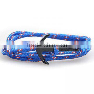 Wrist Band Nylon Rope Nautical Men Bracelet Anchor