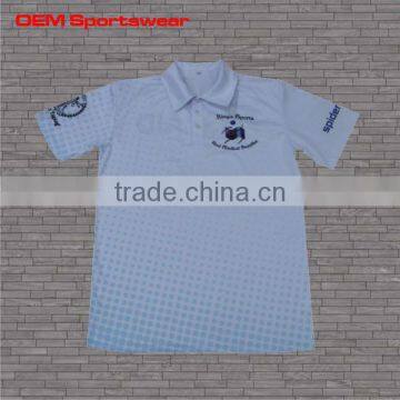 Dry fit polyester custom sublimation polo tops