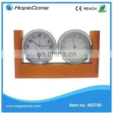(W2700) nature sound wooden weather forecast alarm clock weather station