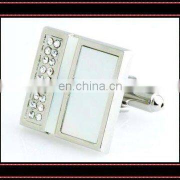 fashion mother of pearl cufflink with diamond