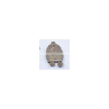 New Design Acrylic Knitted Hat Scarf Attached photo-5