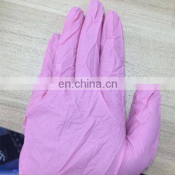 Pink Nitrile Gloves Disposable Powder Free Latex Free medical nitrile gloves