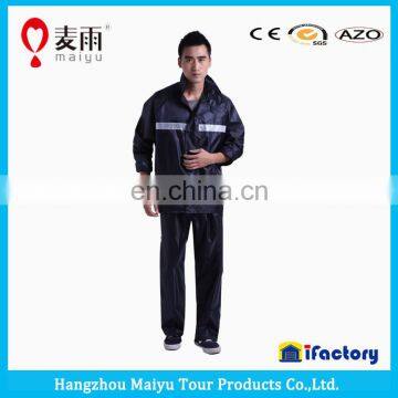 Maiyu 170T/90T/210T Polyester Firm Waterproof Breathable Rain Suit photo-6