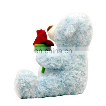 Custom Teddy Bear With Bouquet White Bear Plush Flower Valentine Stuffed Toys photo-6