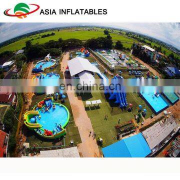 Thailand Project Inflatable Land Park With Slide , Inflatable Amusement Park